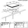 Maattekening AEG kookplaat keramisch inbouw HK634020FB