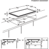 Maattekening AEG kookplaat keramisch inbouw HK854870FB