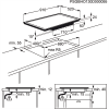 Maattekening AEG kookplaat inductie inbouw HKM95513FB