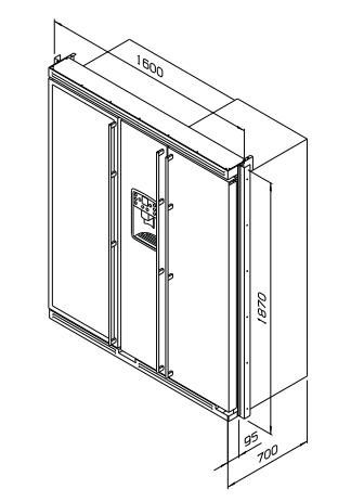 Maattekening O+F Amerikaanse koelkast inbouw W65LKGS CNPX